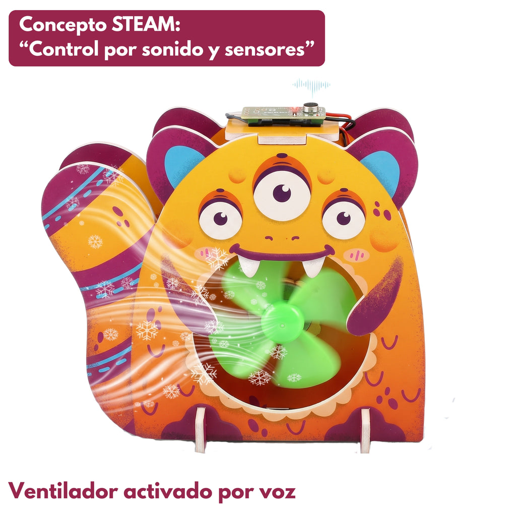 Ventilador activado por voz - Kit  STEAM armable