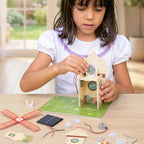 Casa con molino de energía solar - Kit STEAM armable