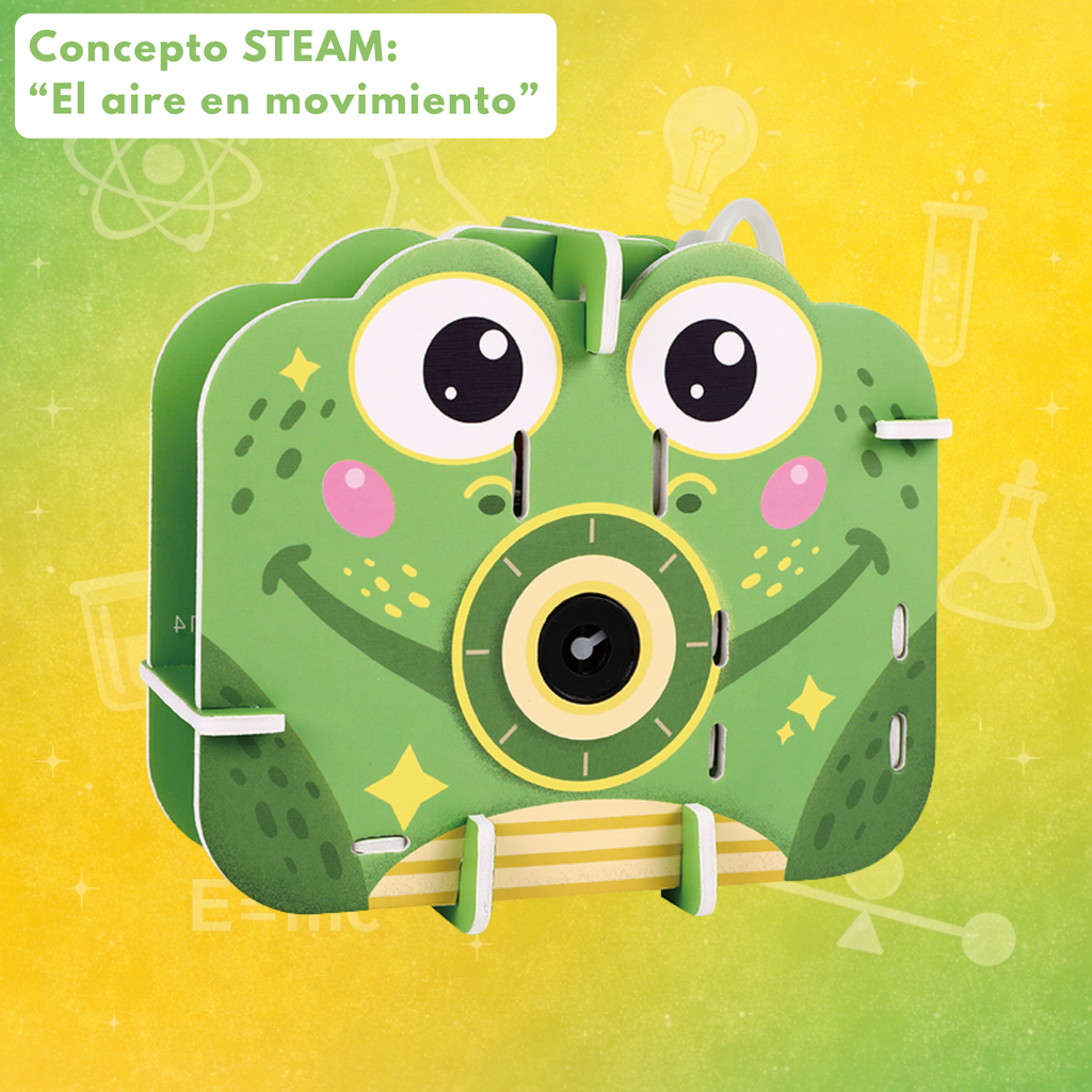 Máquina automática de burbujas ranita – Kit STEAM armable