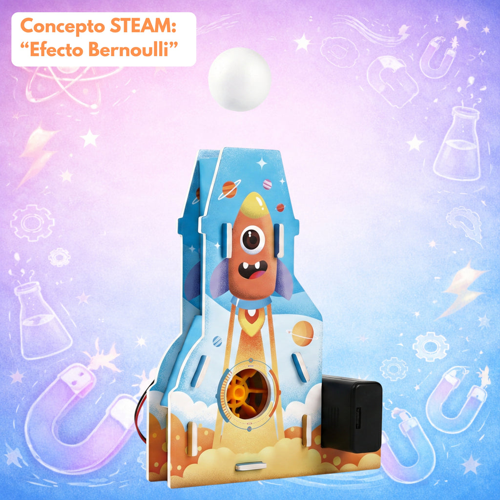 Cohete propulsor de aire - Kit STEAM armable