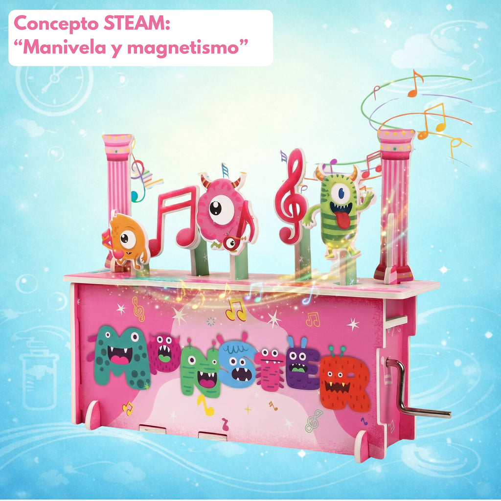 Caja musical con manivela - Kit STEAM armable