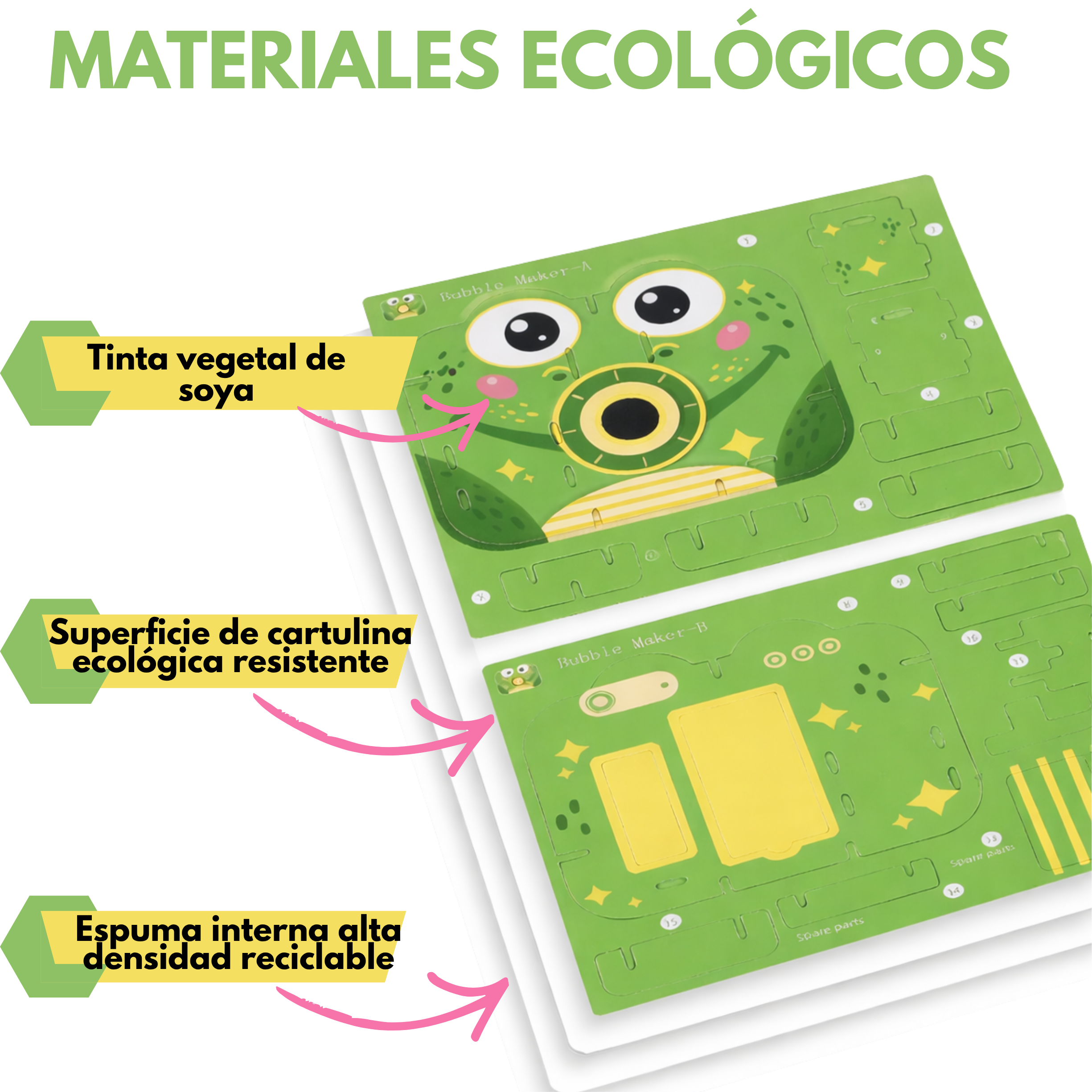 Máquina automática de burbujas ranita – Kit STEAM armable