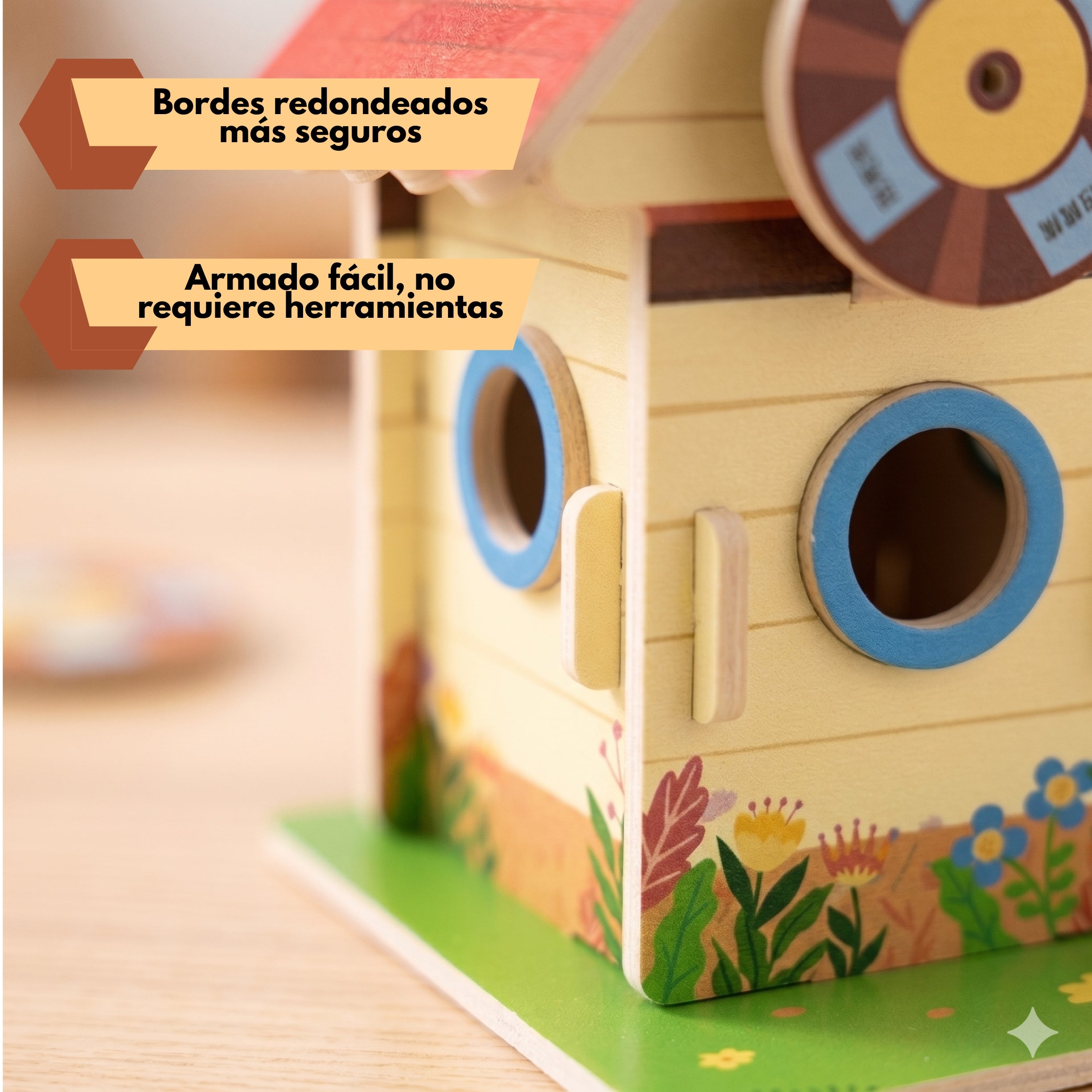 Casa con molino de energía solar - Kit STEAM armable